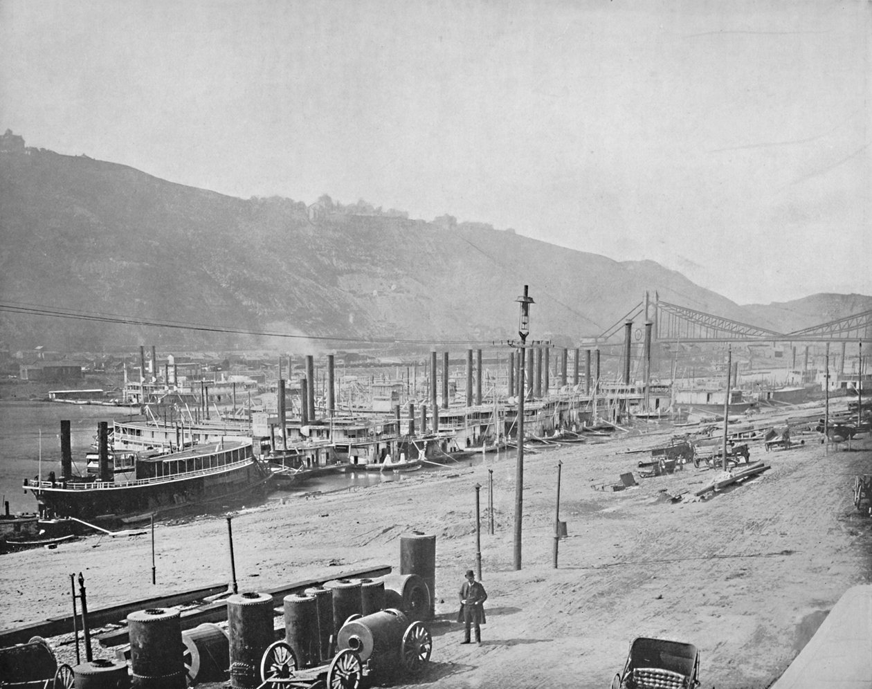 Monongahela Wharf ، بيتسبرغ ، بنسلفانيا ، c1897. بواسطة غير معروف