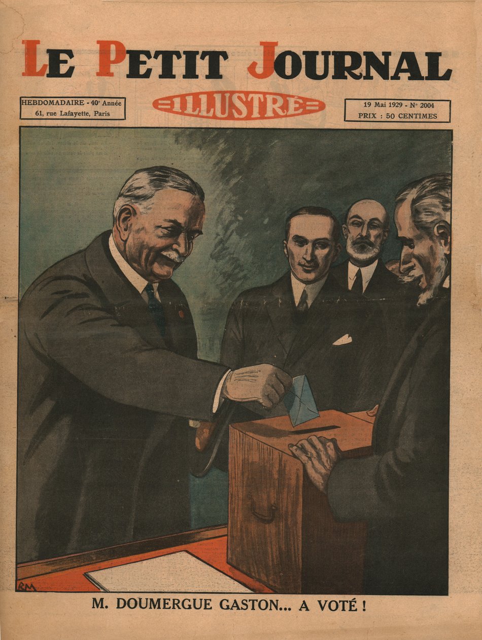السيد جاستون دوميرج ... صوت !، 1929. بواسطة غير معروف