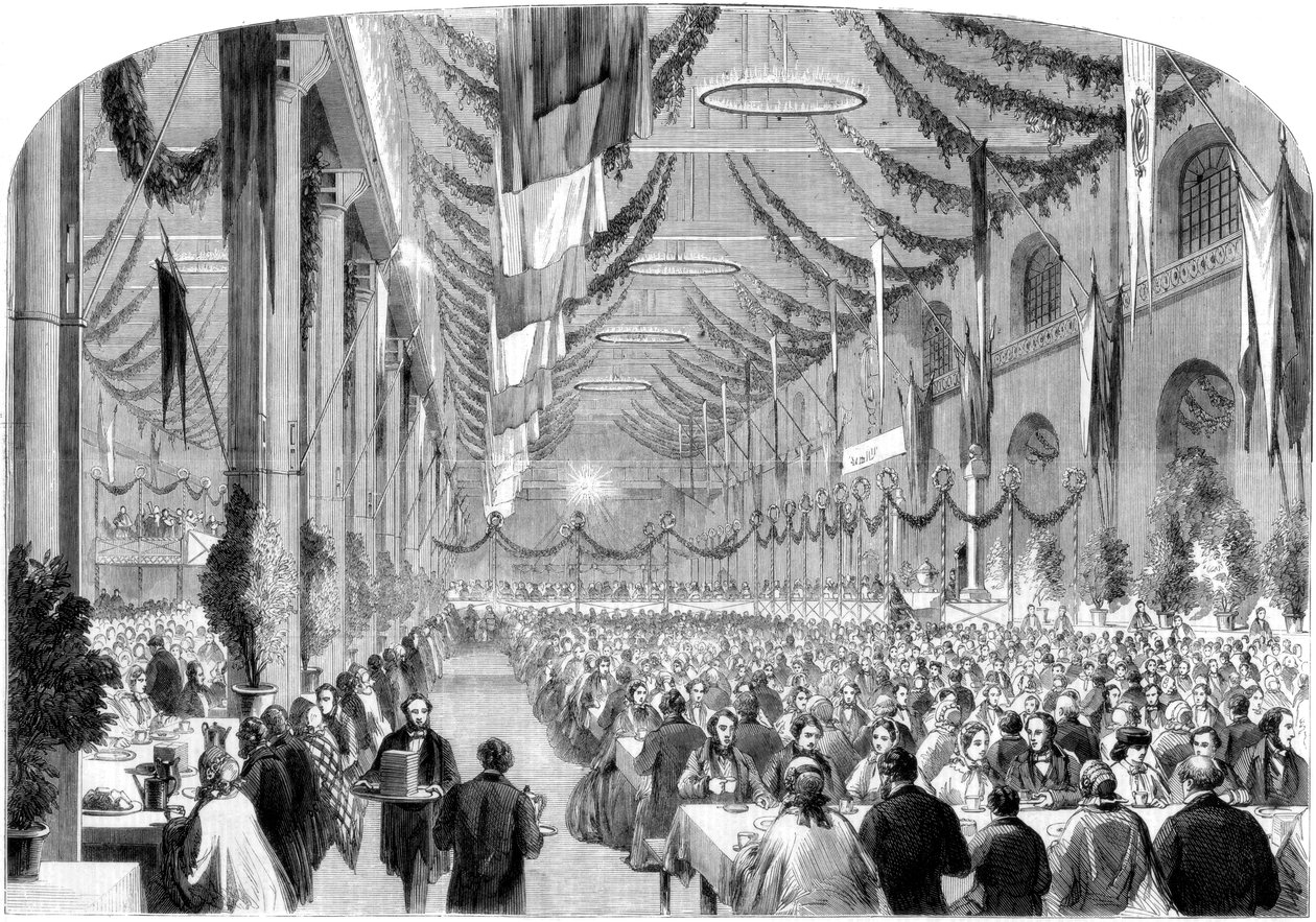 مهرجان الوحش للسكك الحديدية يعمل في Crewe ، 1861 بواسطة غير معروف