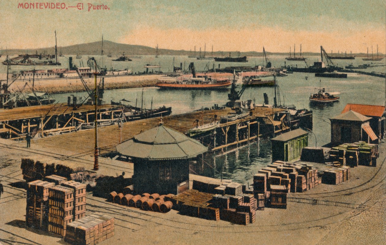 مونتيفيديو - El Puerto ، c1900 بواسطة غير معروف