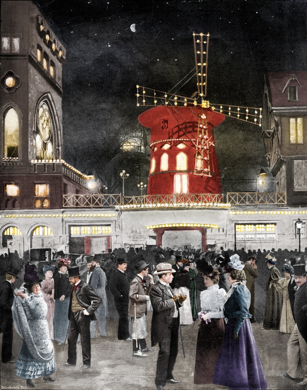 Montmartre SAmuse La Sortie Du Moulin Rouge ، 1900 بواسطة غير معروف