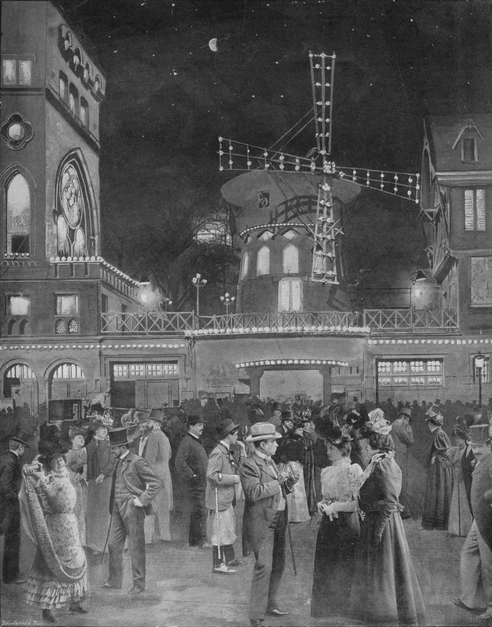 Montmartre SAmuse La Sortie Du Moulin Rouge ، 1900 بواسطة غير معروف