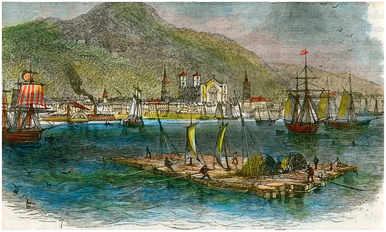 مونتريال من نهر سانت لورانس ، كيبيك ، كندا ، c1880 بواسطة غير معروف