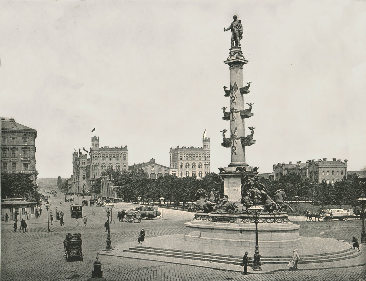 النصب التذكاري لـ Wilhelm von Tegetthoff على Praterstern ، فيينا ، النمسا ، 1895. بواسطة غير معروف