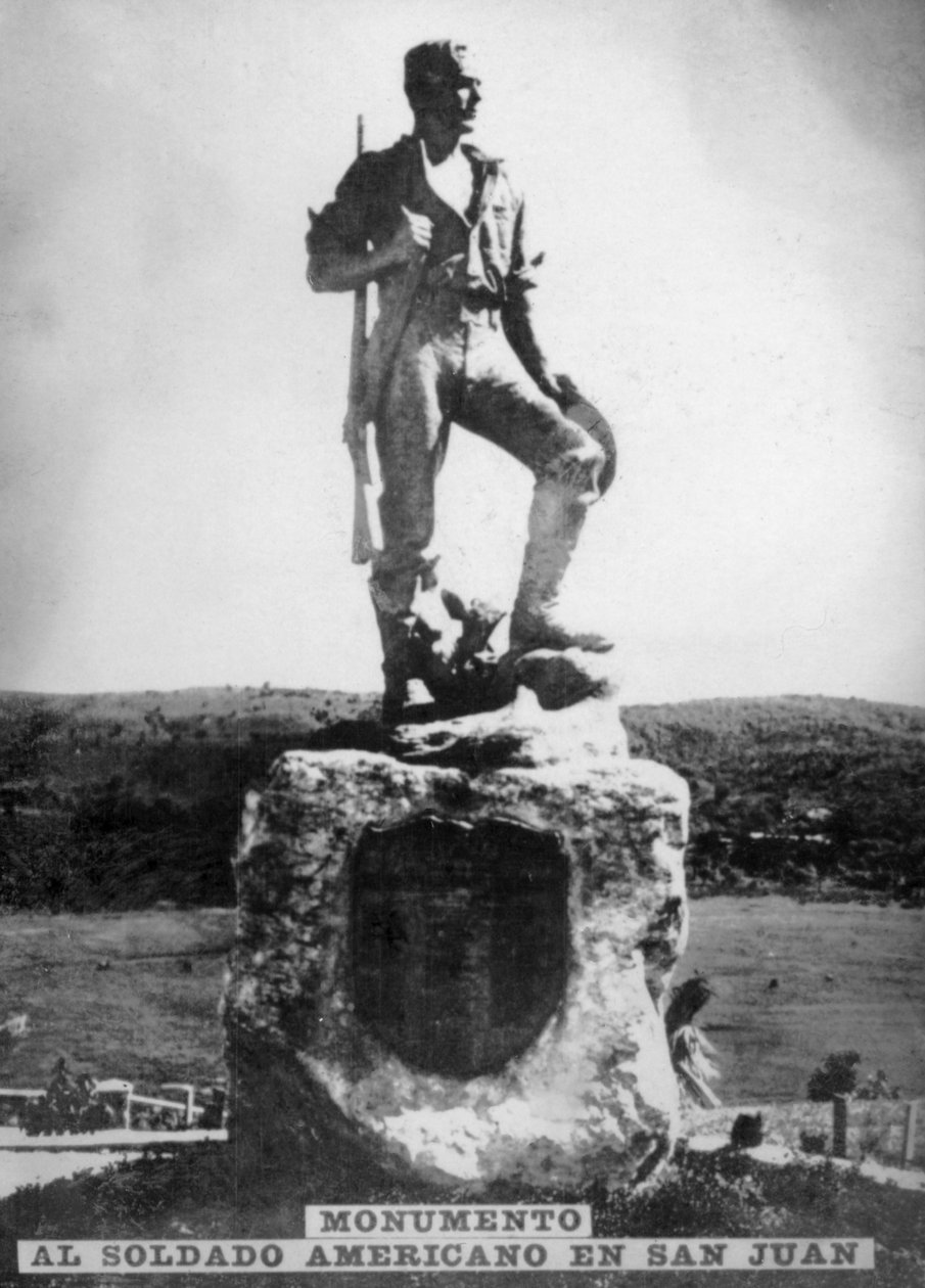 النصب التذكاري لجندي أميريكانا في سان خوان هيل ، 1920s بواسطة غير معروف