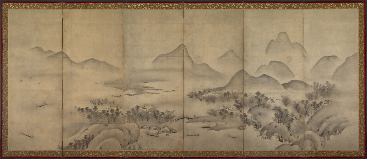 Moonlit Landscape واحد من زوج ، أواخر 1500s. بواسطة غير معروف