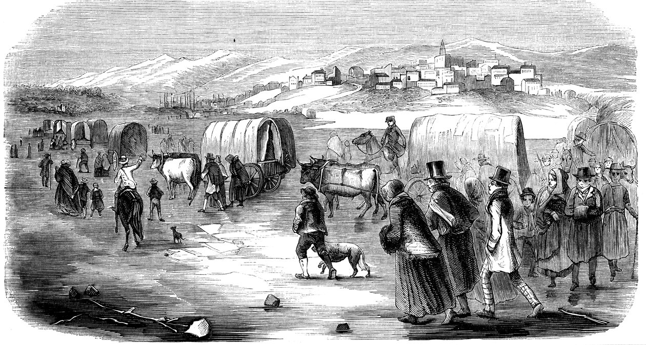 المورمون على الرحلة من إلينوي إلى يوتا ، 1846 1853 بواسطة غير معروف