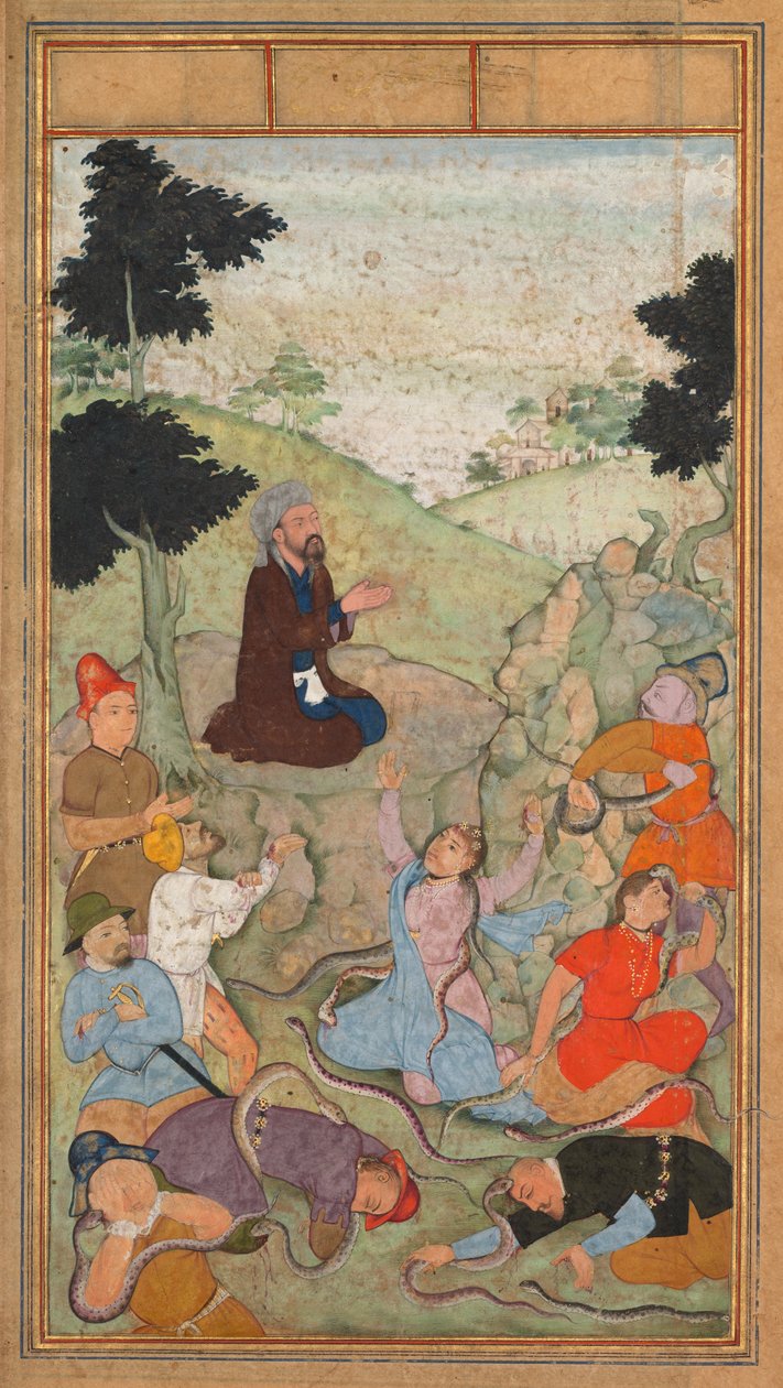 موسى يصلّي لإنهاء هجوم الحيات على بني إسرائيل ، من ميرة القدس ... ، 1602-1604. بواسطة غير معروف