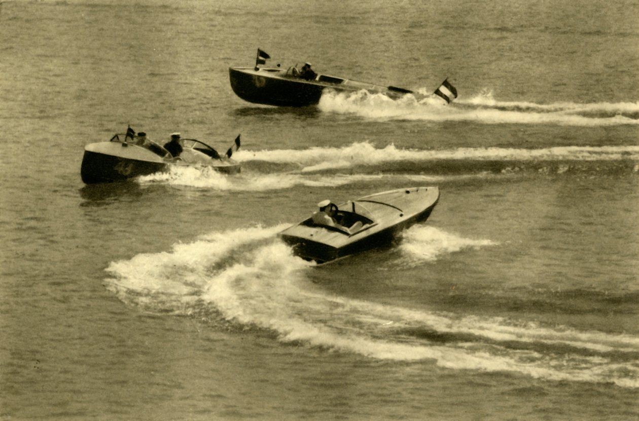 سباق الزوارق البخارية ، Wörthersee ، كارينثيا ، النمسا ، c1935. بواسطة غير معروف