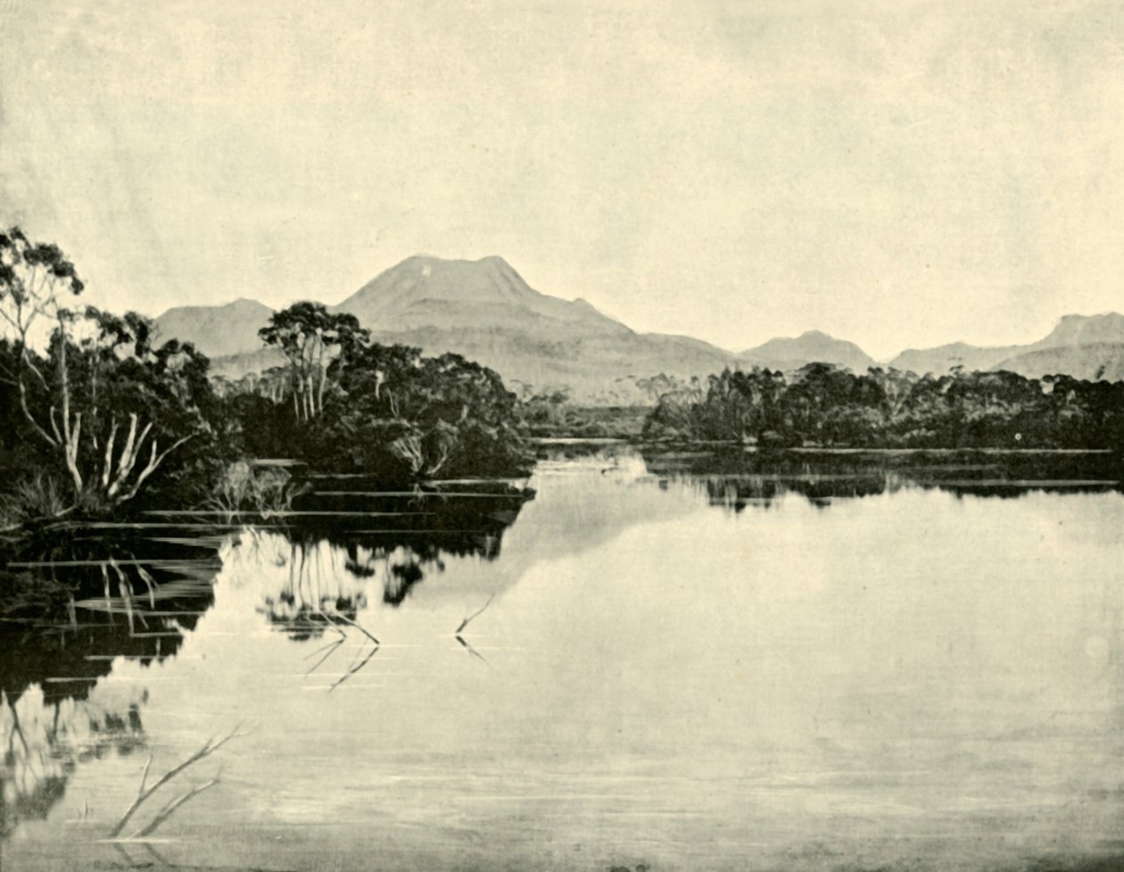 جبل جولد ، نطاق دو كاني ، نهر نرجس ، بحيرة سانت كلير ، 1901. بواسطة غير معروف
