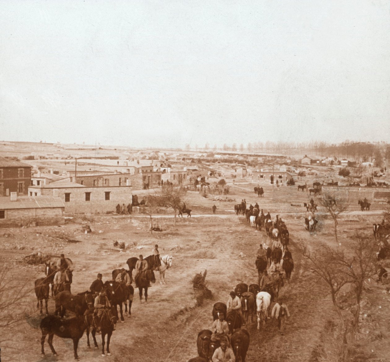 جنود الخيالة ، السوم توربي ، شمال فرنسا ، c1914-c1918 بواسطة غير معروف