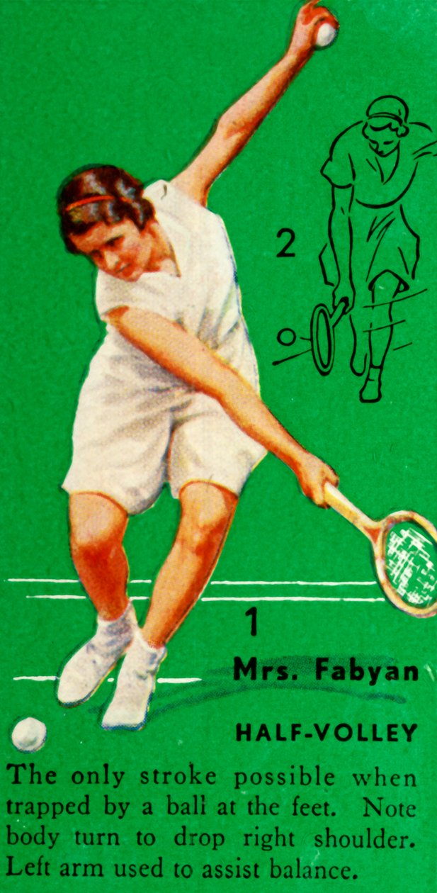 السيدة فابيان - Half Volley ، c1935. بواسطة غير معروف