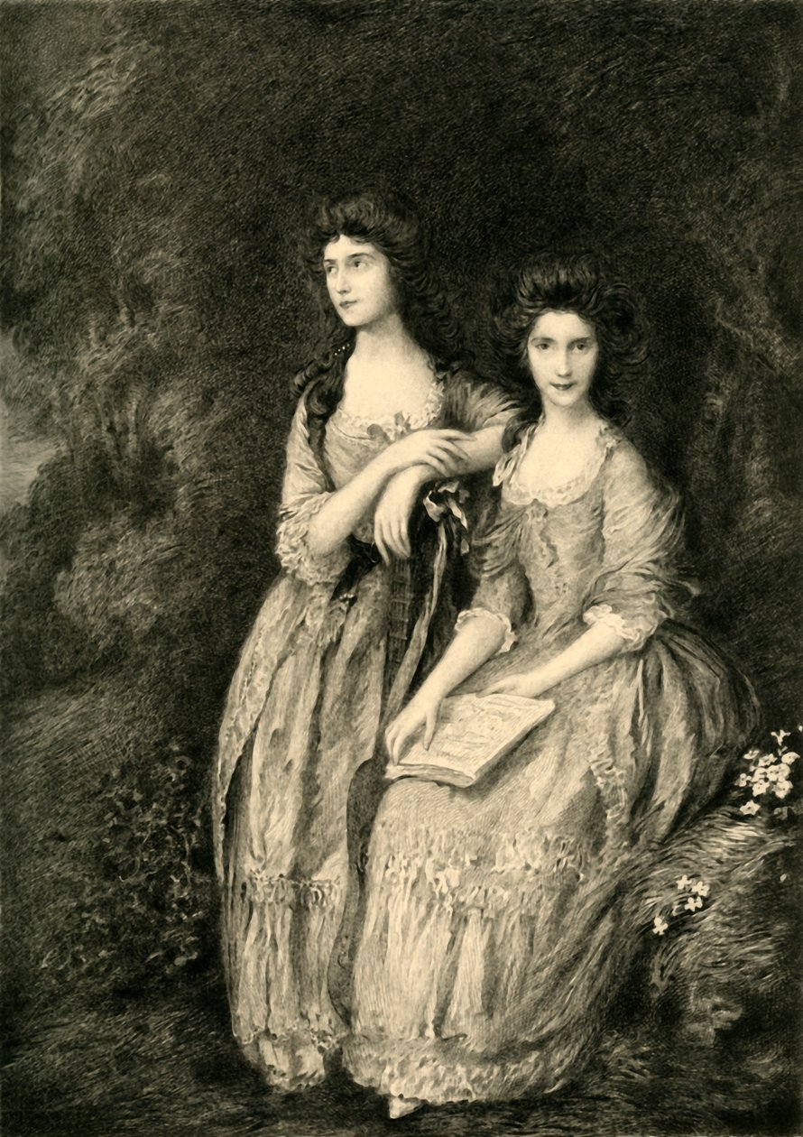 السيدة شيريدان والسيدة تيكل ، c1772 ، 1908. بواسطة غير معروف