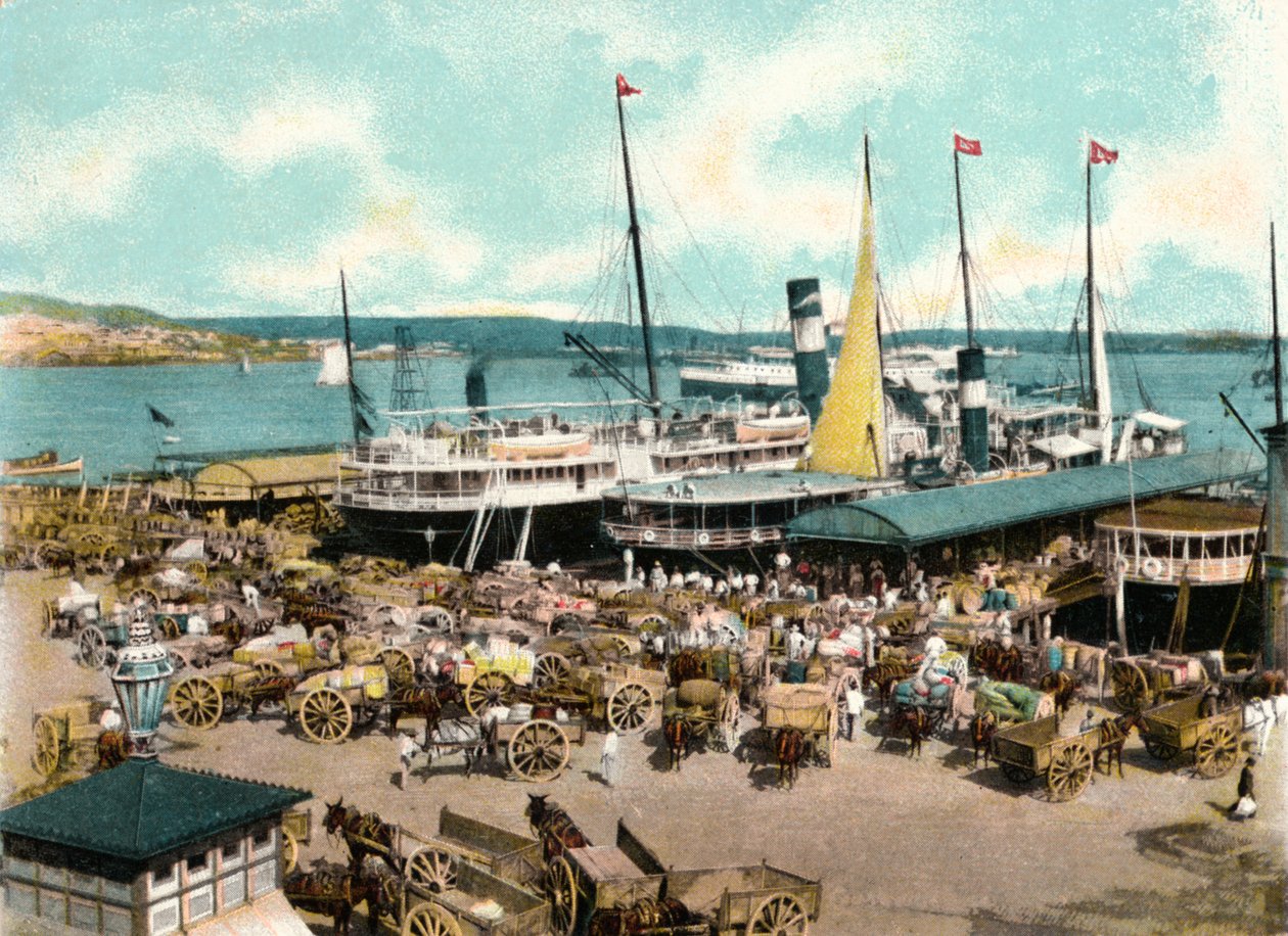 ميناء Muelle de Luz مع العبّارات ، هافانا ، كوبا ، 1904 بواسطة غير معروف