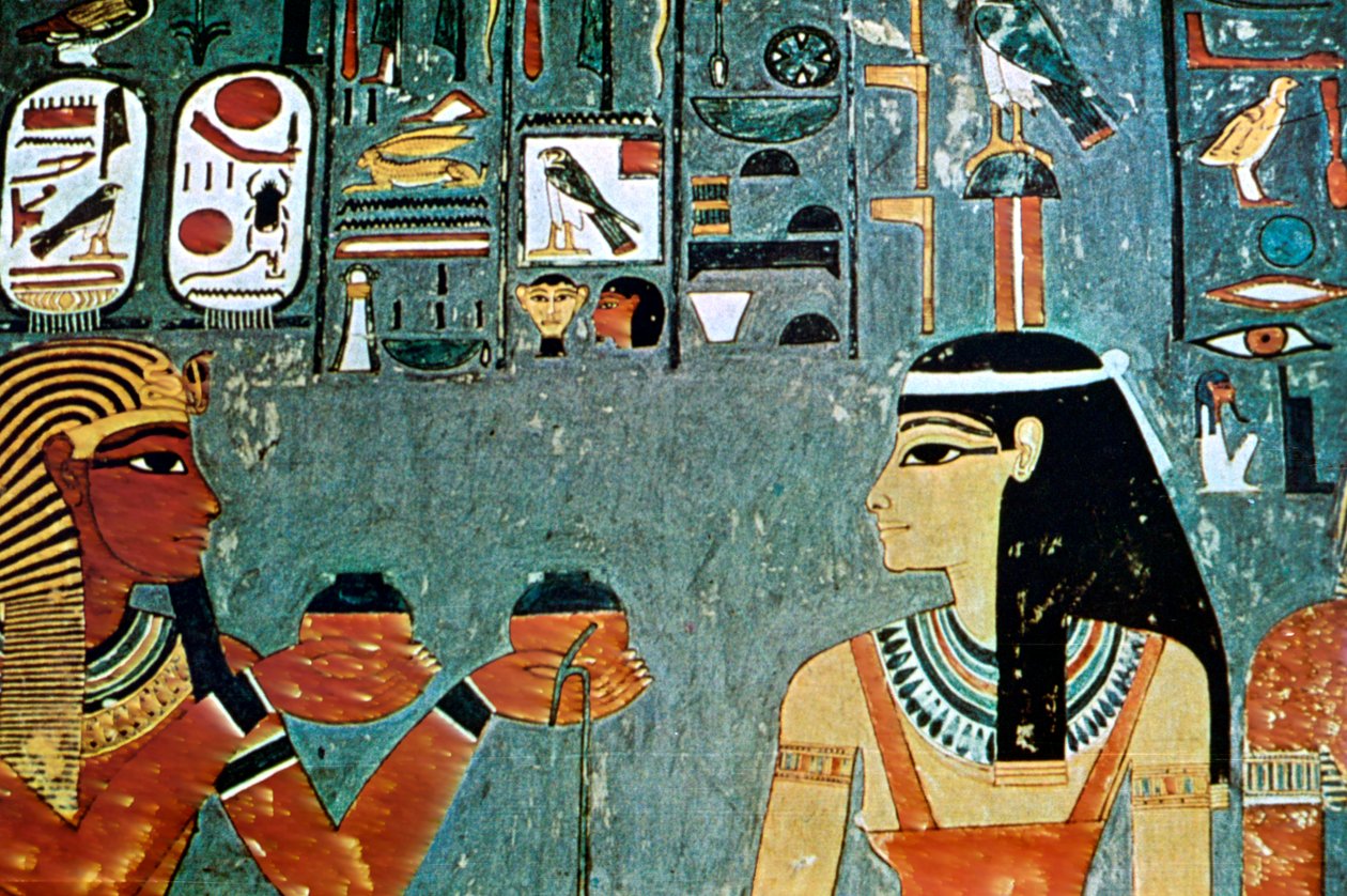 جدارية من مقابر النبلاء ، طيبة ، الأقصر ، مصر بواسطة غير معروف