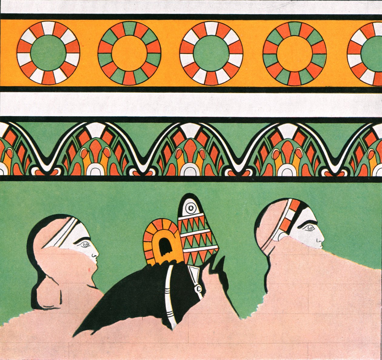 لوحة جدارية من قصر دور شاروكين ، آشور ، 1928. بواسطة غير معروف