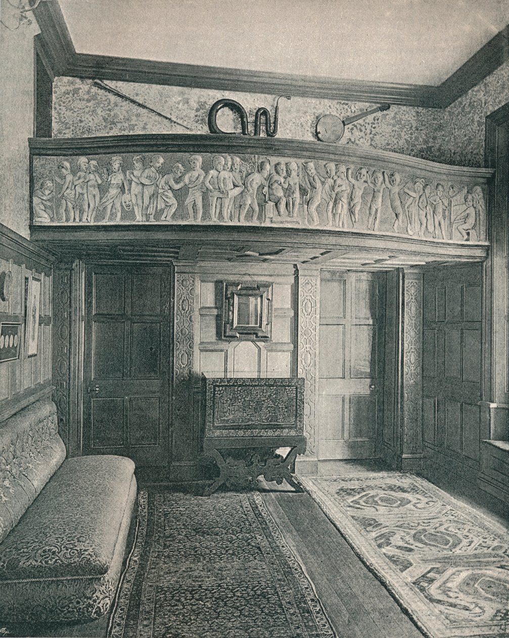 معرض الموسيقى مع النحت ، c1893. بواسطة غير معروف