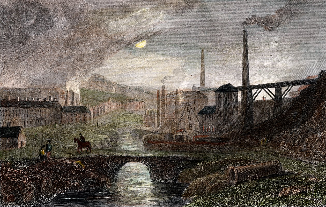 Nant-y-Glow Iron Works ، Monmouthshire ، ويلز ، c1780 ، c1830 بواسطة غير معروف