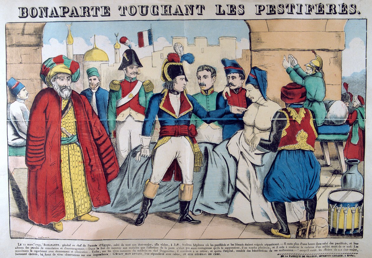 زيارة نابليون بونابرت لطاعون يافا ، 11 مارس 1799 ، القرن التاسع عشر بواسطة غير معروف