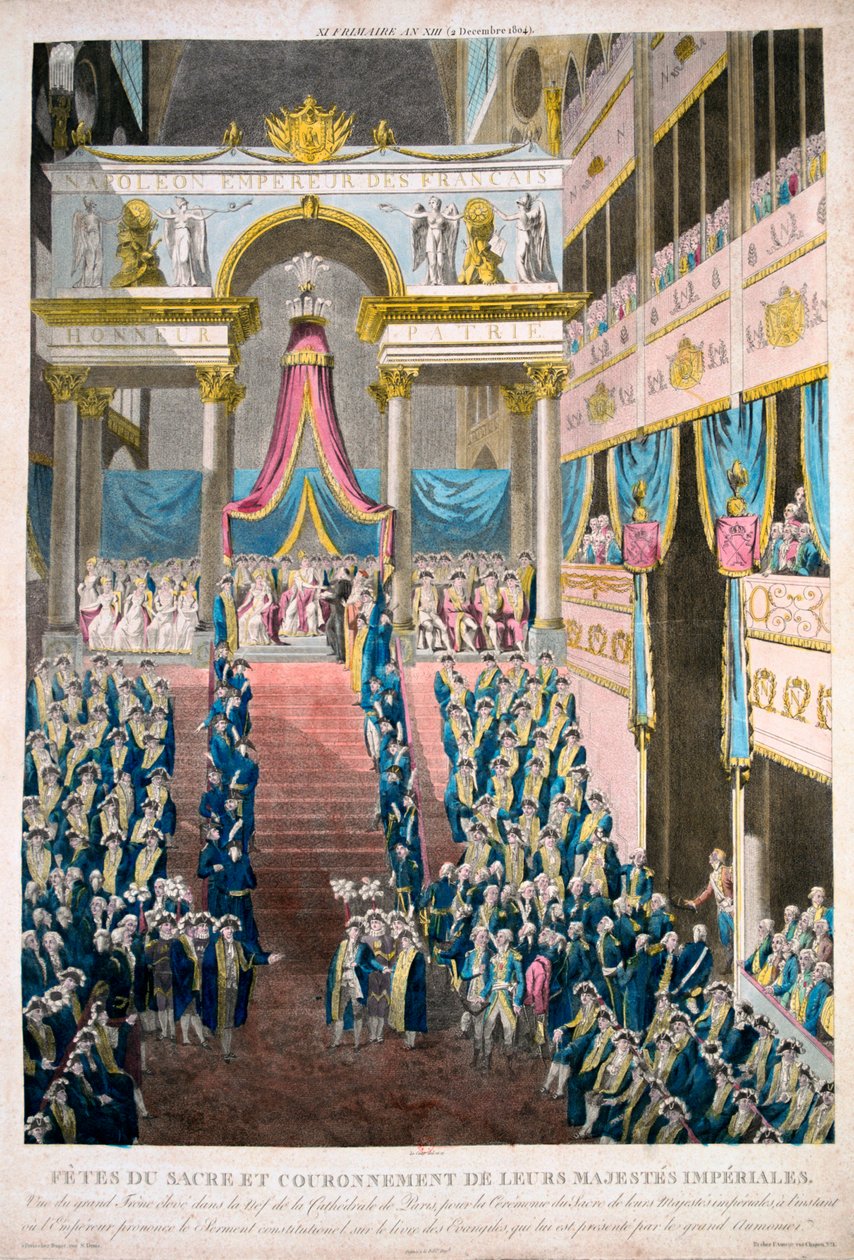 نابليون بونابرت يتوج الإمبراطور نابليون الأول ، 2 ديسمبر 1804 ، القرن التاسع عشر بواسطة غير معروف