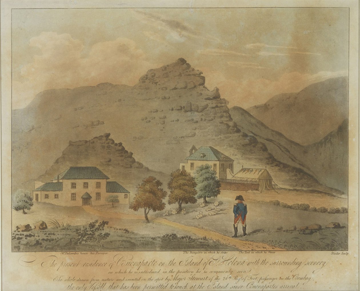 نابليون بونابرت في جزيرة سانت هيلانة ، 1816 بواسطة غير معروف