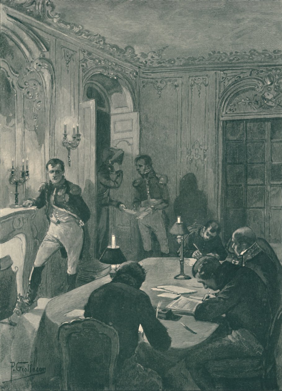 نابليون يملي على أمناءه ، 1896 بواسطة غير معروف