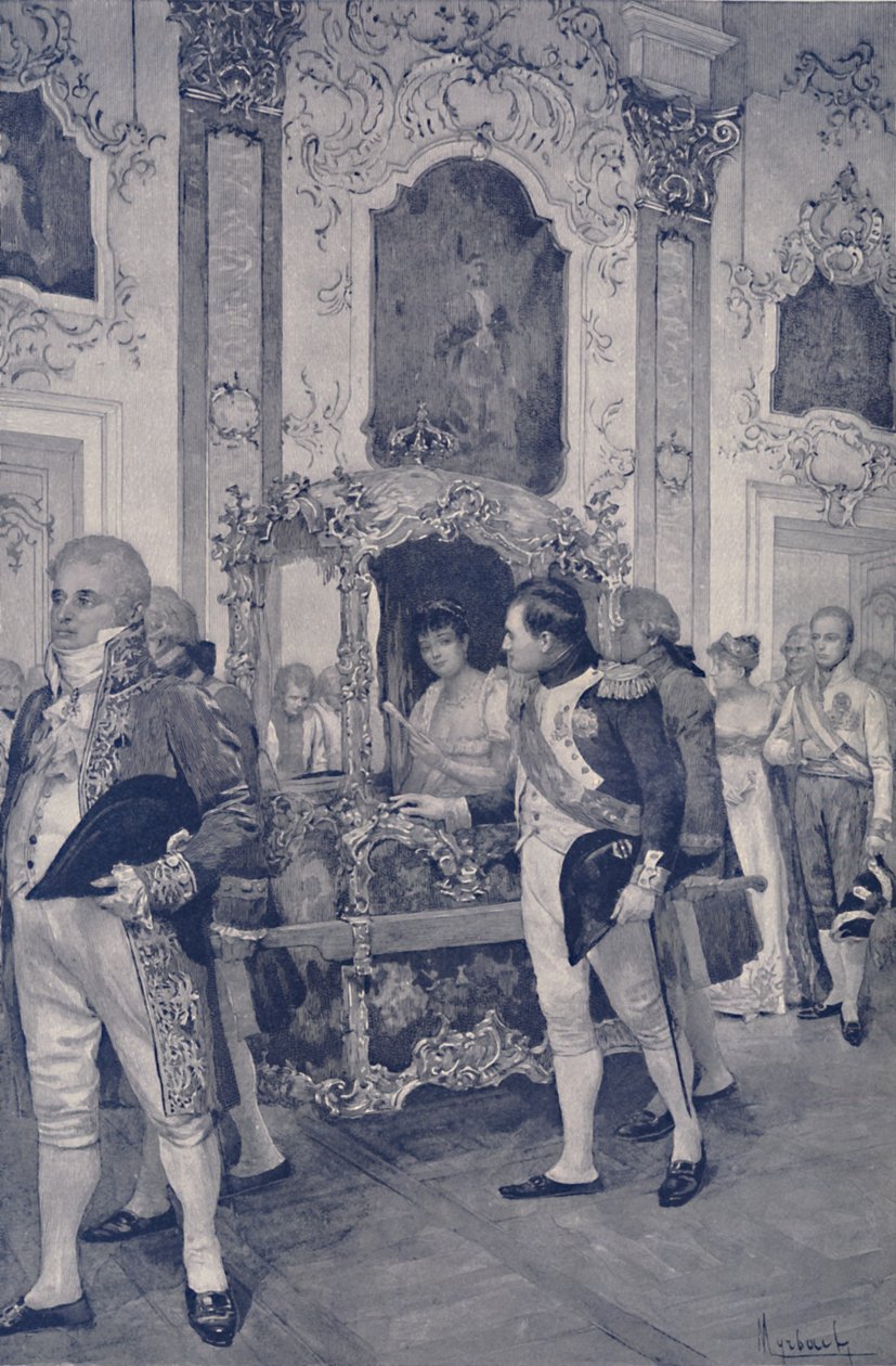 نابليون وإمبراطورة النمسا في درسدن ، 1812 ، 1896. بواسطة غير معروف
