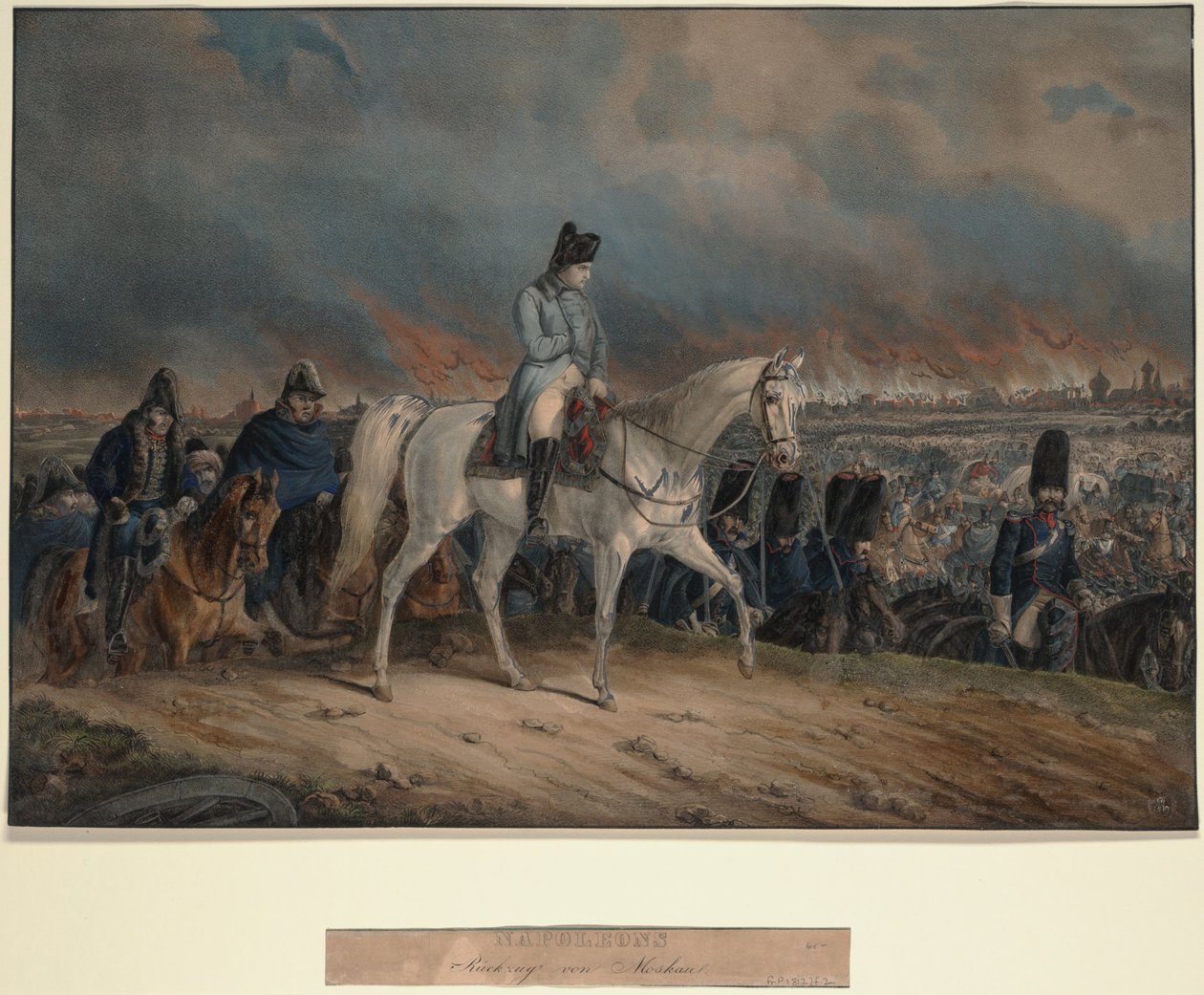 تراجع نابليون من موسكو ، 1847 بواسطة غير معروف