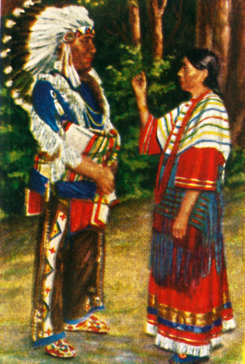زوجين أمريكيين أصليين ، c1928. بواسطة غير معروف