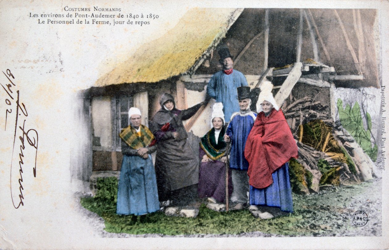 الزي الأصلي لبونت أوديمر ، نورماندي ، 1902 بواسطة غير معروف