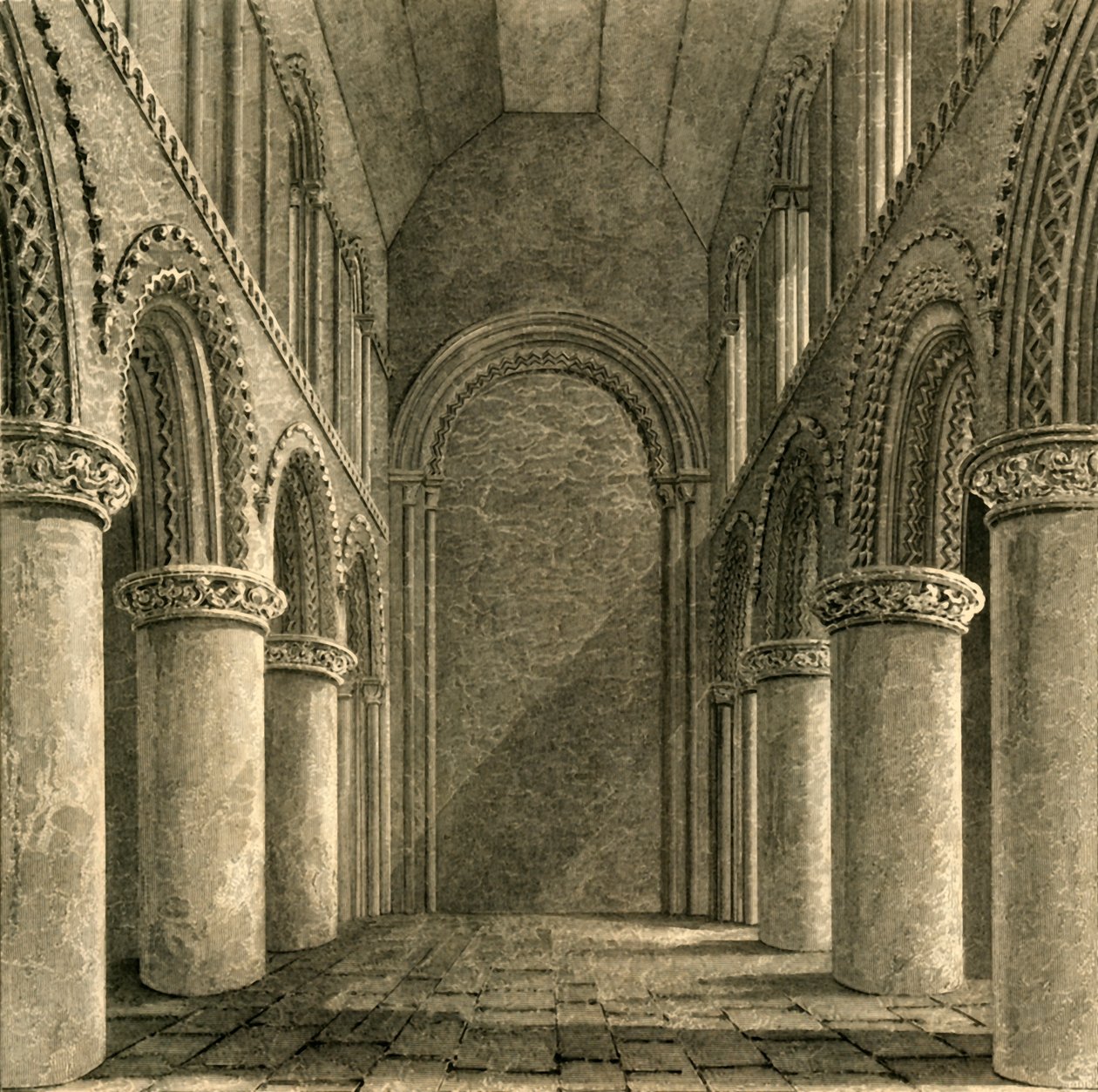 صحن كنيسة ستينينج ، 1835. بواسطة غير معروف