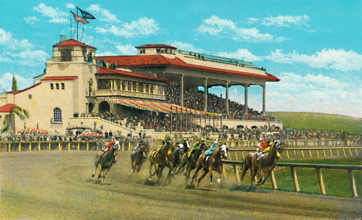 New Club House و Grand Stand ، Agua Caliente Jockey Club ، c1939 بواسطة غير معروف