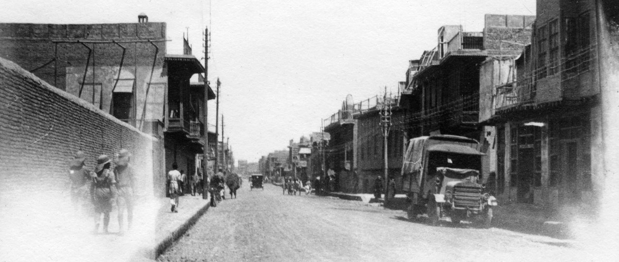 شارع جديد ، بغداد ، بلاد الرافدين ، الحرب العالمية الأولى ، 1918 بواسطة غير معروف