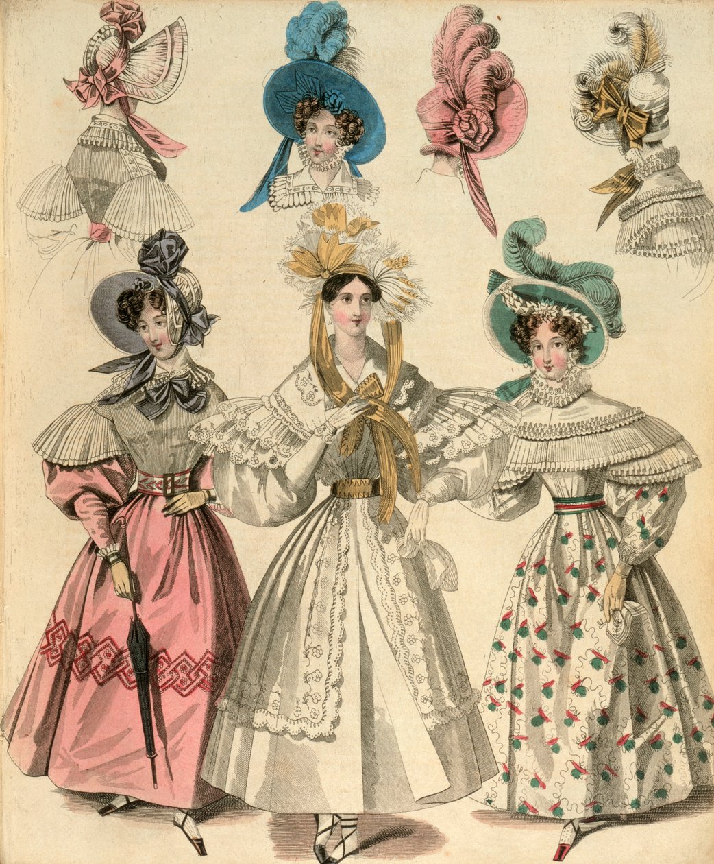 أحدث صيحات الموضة في لندن وباريس ، C1830-C1840 بواسطة غير معروف