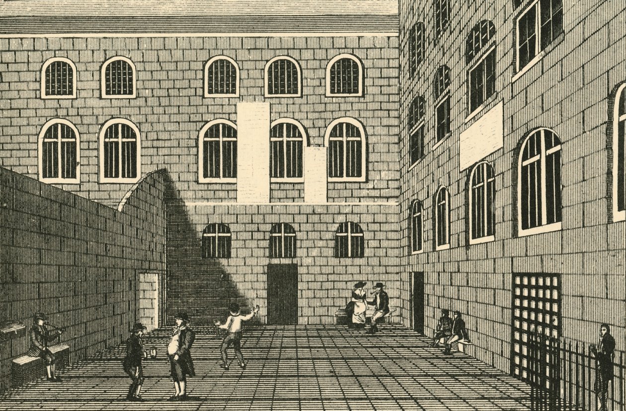 نيوجيت ، المحكمة الداخلية ، القرن الثامن عشر ، 1925. بواسطة غير معروف
