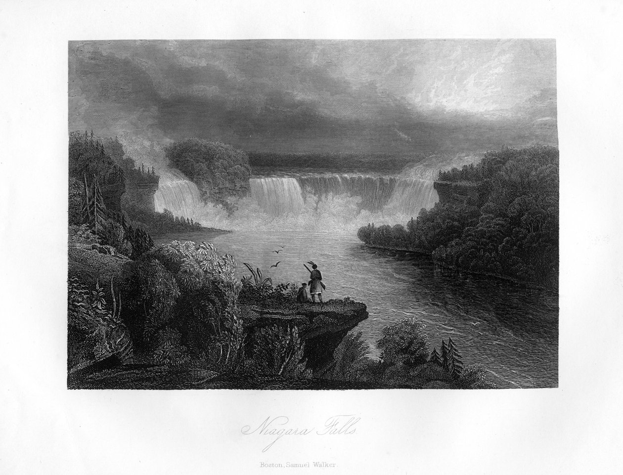 شلالات نياجرا ، 1855 بواسطة غير معروف