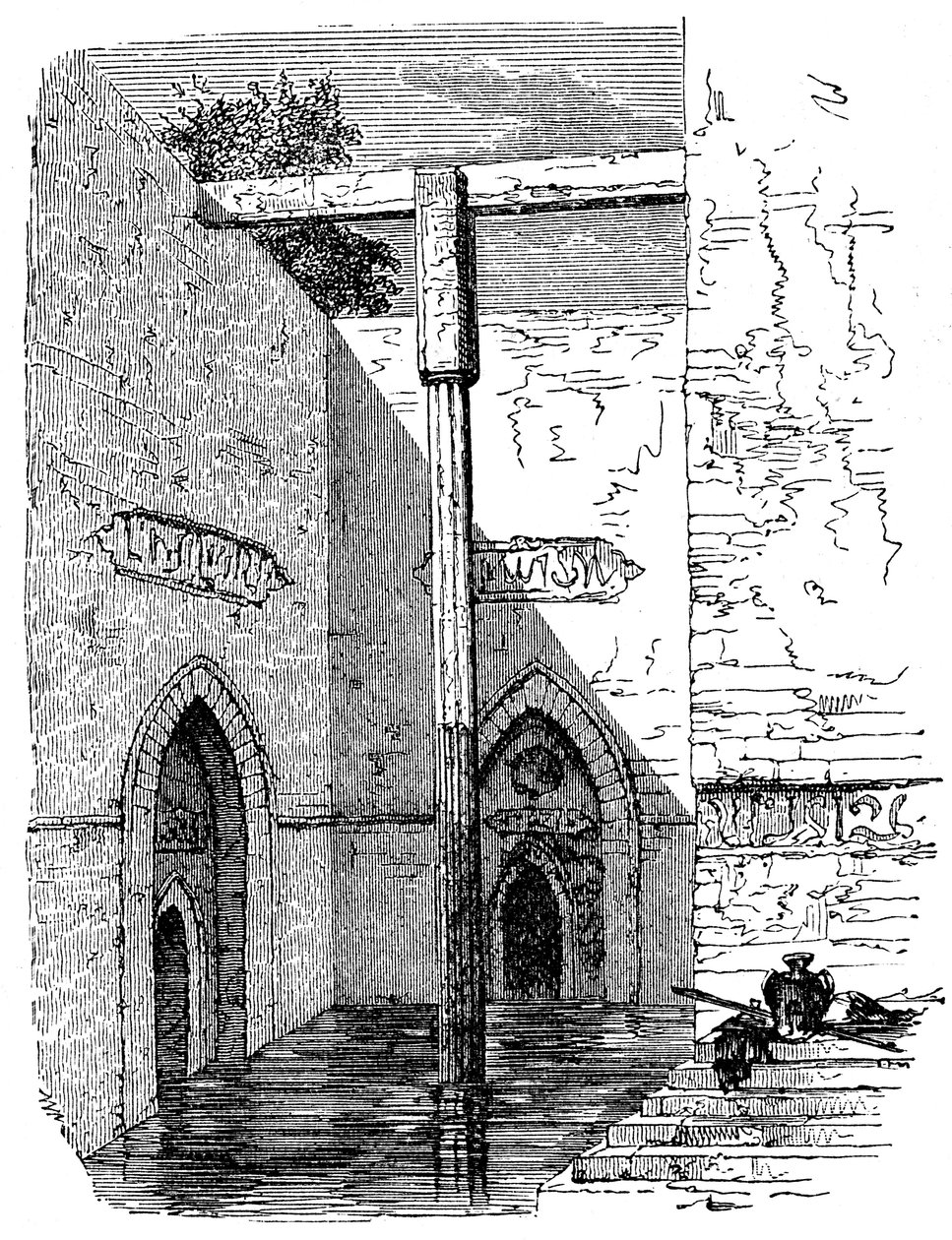 مقياس النيل في جزيرة الروضة ، القاهرة ، مصر ، c1895 بواسطة غير معروف