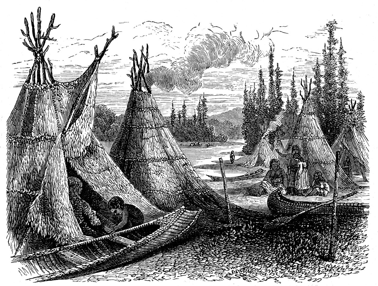 مستوطنة كري كري أمريكا الشمالية في الصيف ، 1874 بواسطة غير معروف