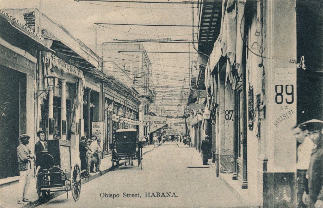 شارع أوبيسبو ، هافانا ، c1910 بواسطة غير معروف