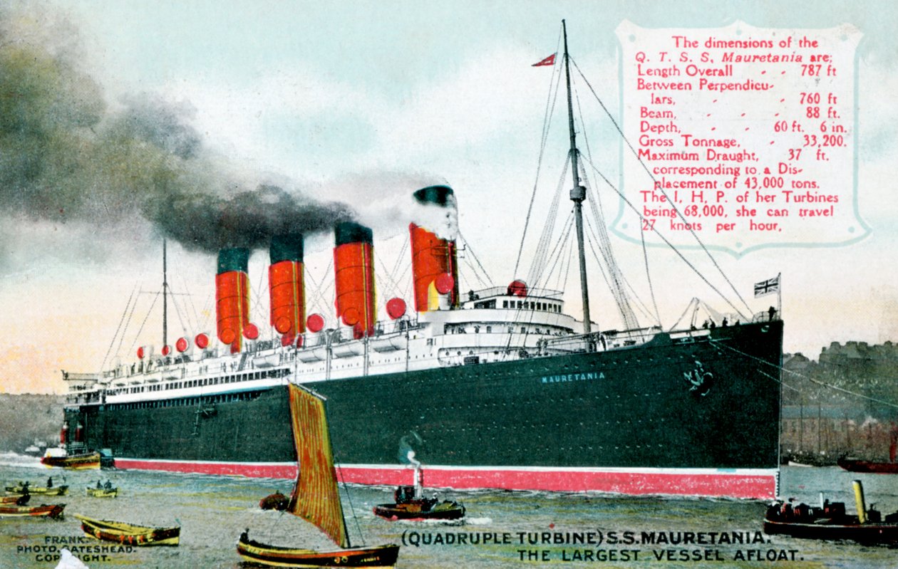 بطانة المحيط RMS Mauretania ، القرن 20 بواسطة غير معروف
