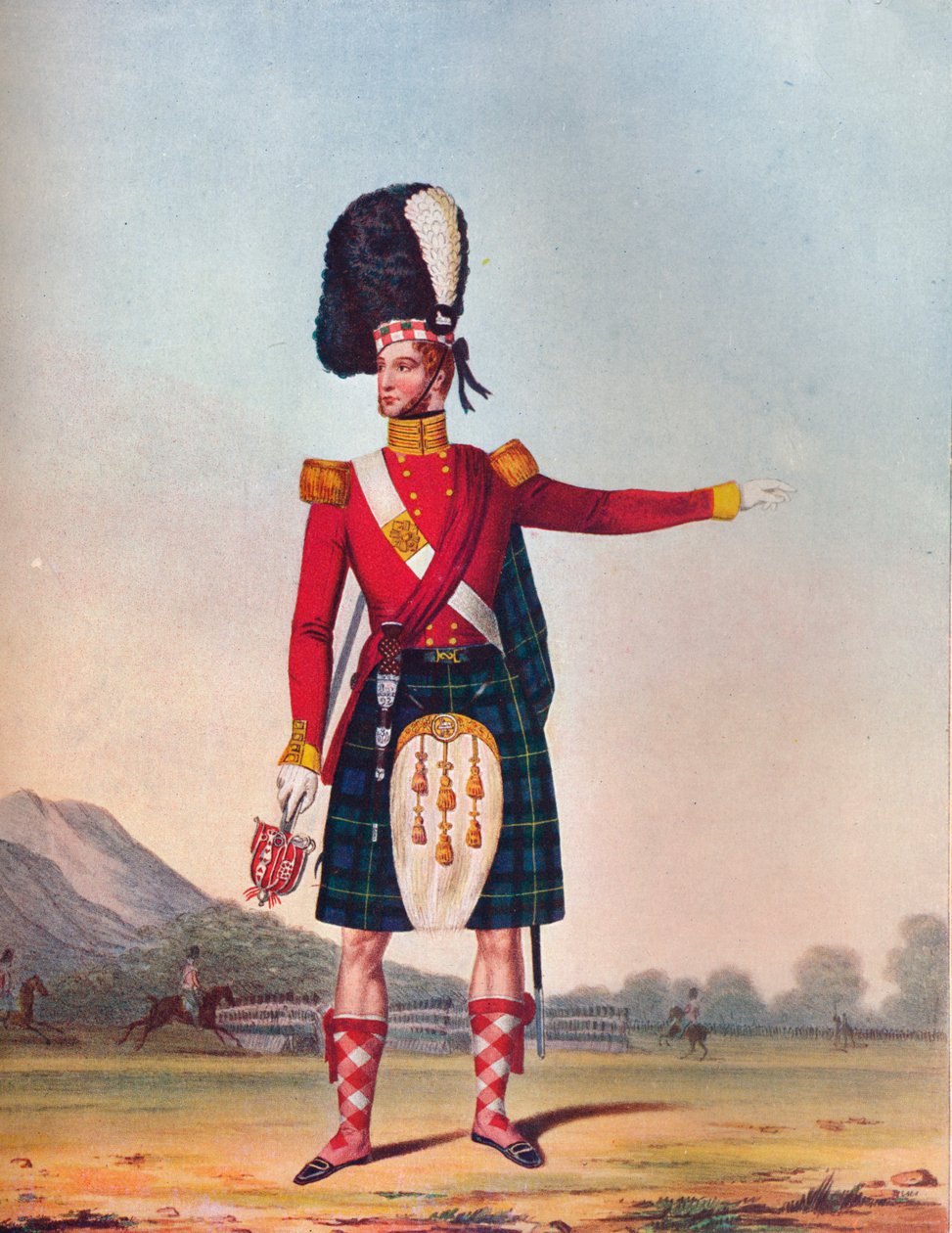 ضابط فوج المرتفعات الثاني والتسعين ، c1833. 1914 بواسطة غير معروف