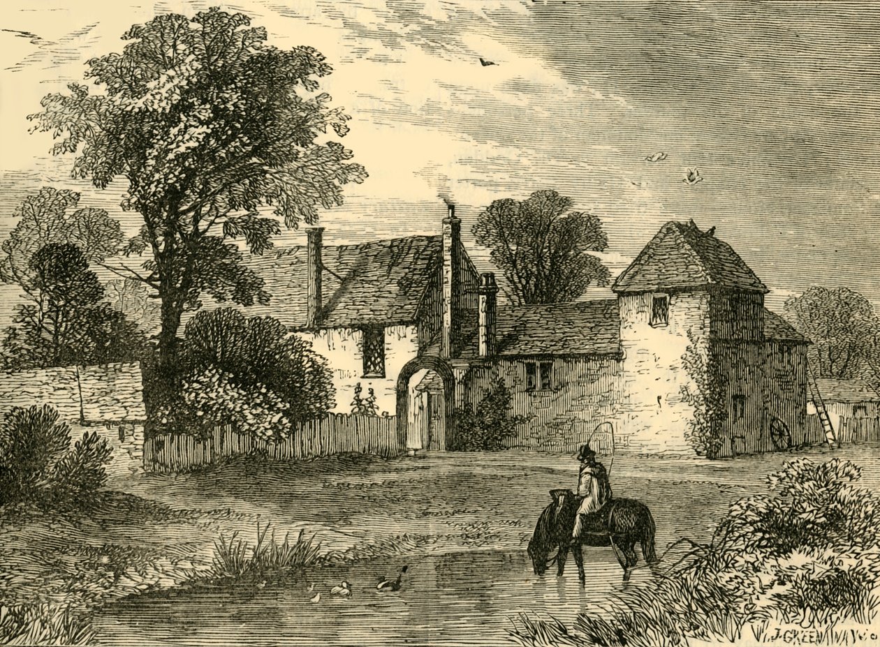 مزرعة الطباشير القديمة في عام 1730 ، c1876. بواسطة غير معروف