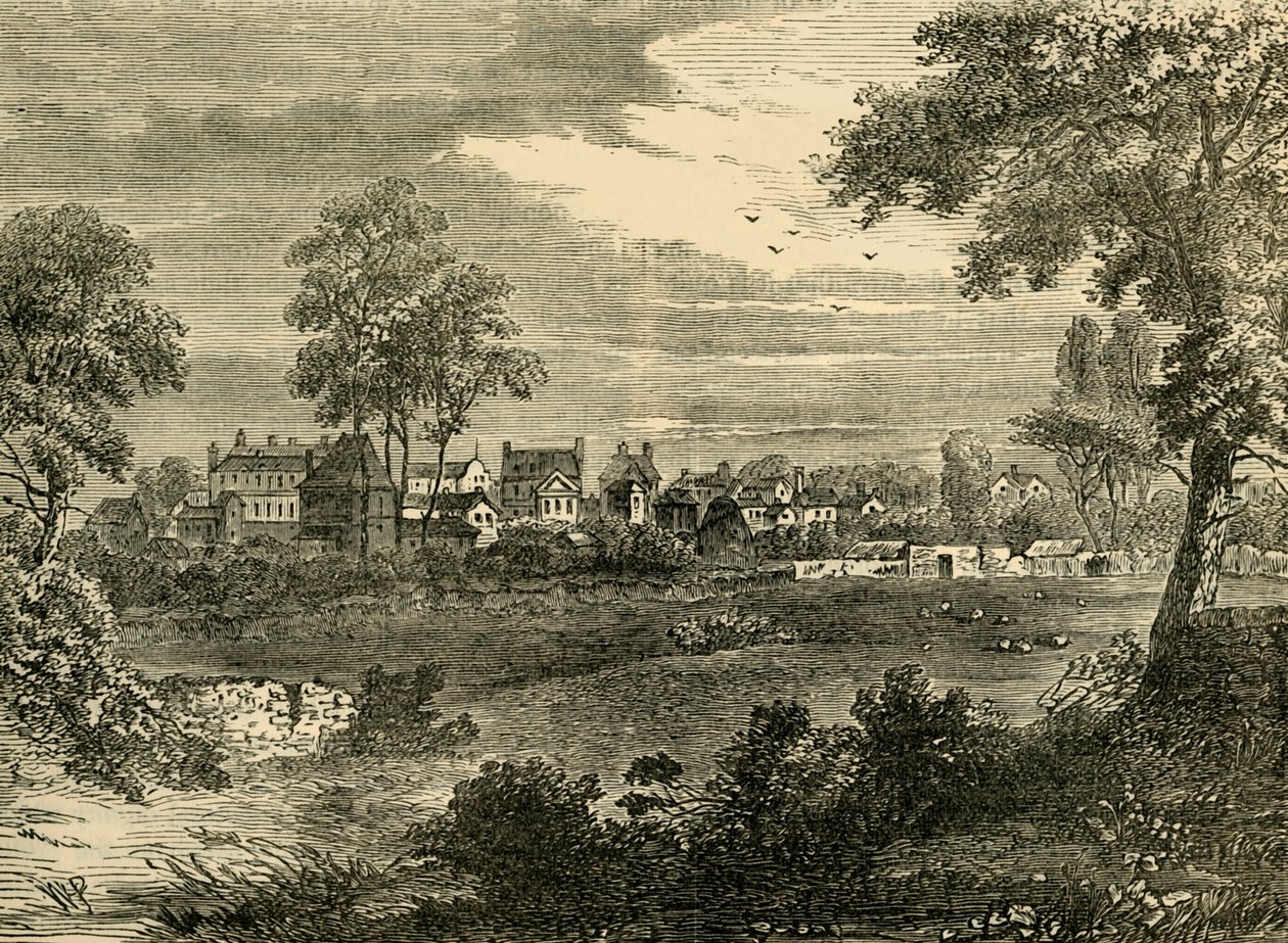 منظر قديم لكينسينجتون ، حوالي عام 1750 ، c1876. بواسطة غير معروف