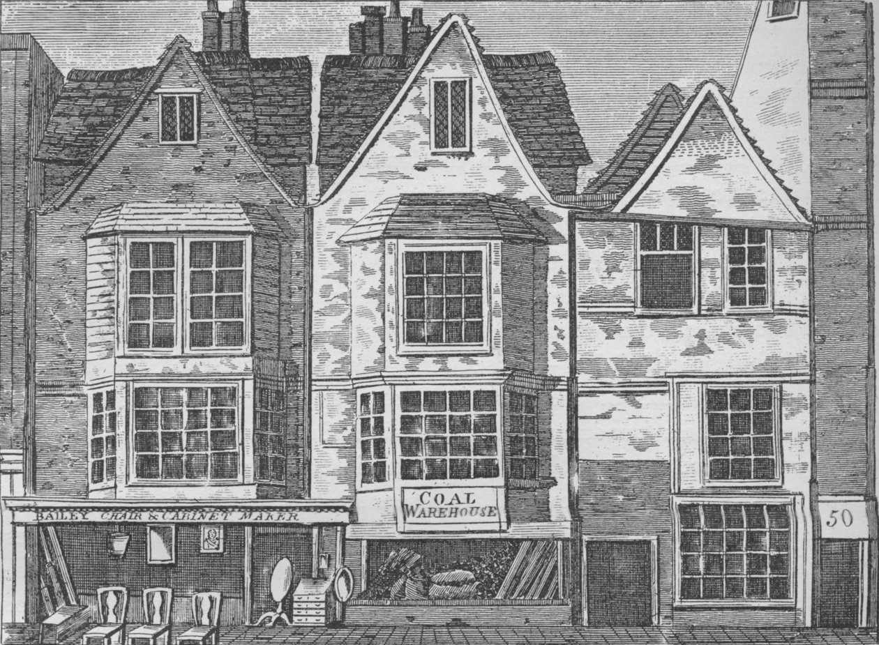 منازل قديمة في شارع سانت جون ، كليركينويل ، لندن ، c1811 1911 بواسطة غير معروف