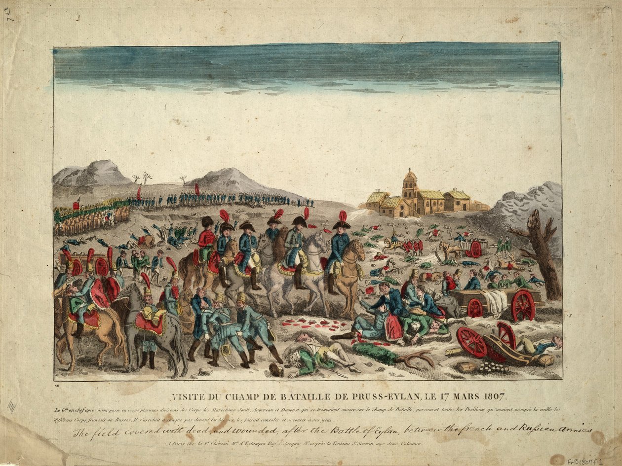 في ساحة معركة إيلاو ، 1807 بواسطة غير معروف