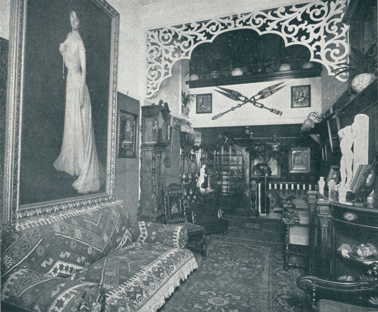 إحدى غرف الاستقبال في معهد Sandow ، c1898 بواسطة غير معروف