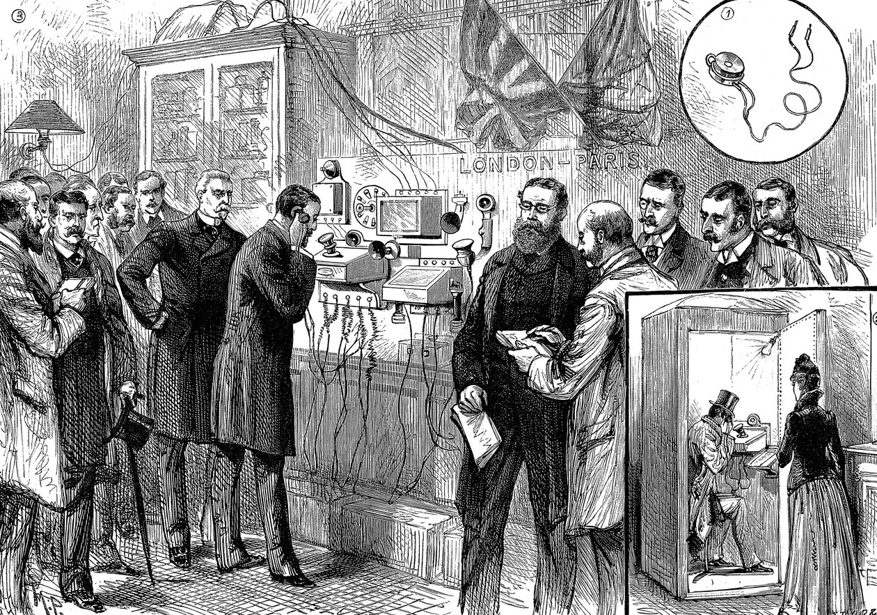 افتتاح خط الهاتف الأنجلو فرنسي 1891 بواسطة غير معروف