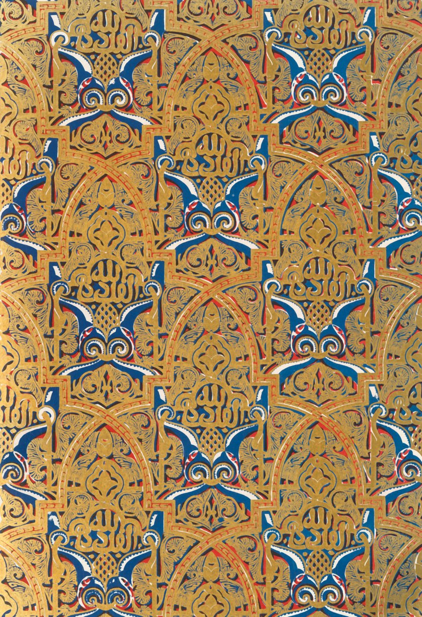 زخرفة في لوحات على الجدران ، قاعة السفراء ، 1907. بواسطة غير معروف