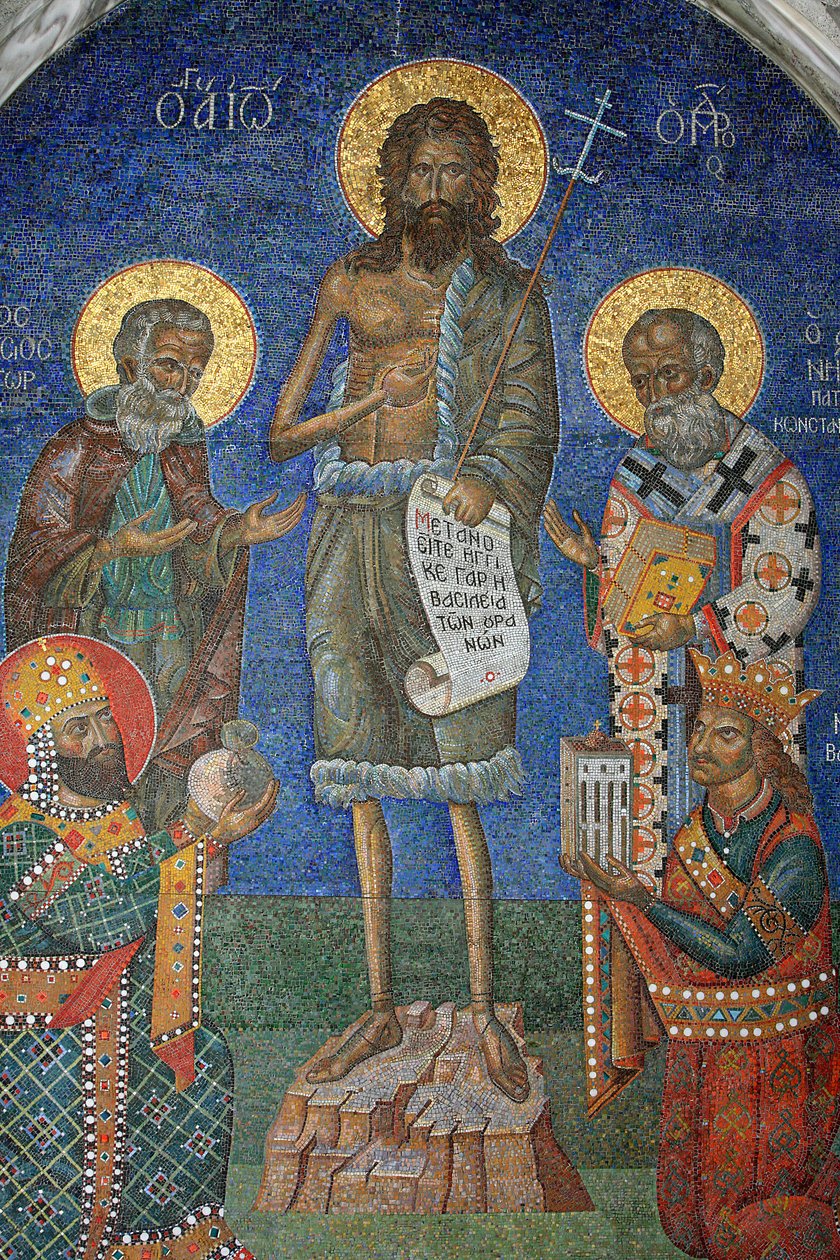 Orthodox mosaic depicting Saint John the Baptist with bishops and kings Grece بواسطة غير معروف