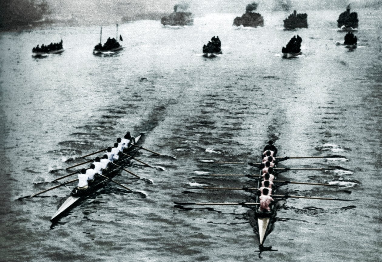 سباق أكسفورد وكامبريدج للقوارب ، لندن ، 1926-1927. بواسطة غير معروف